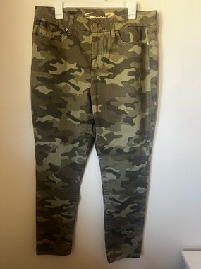 Seven7 Camo Skinny Jeans Size 16 Green Camouflage Stretch Denim Pants